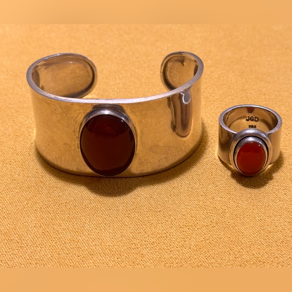 Vintage TaxcoJgd Jewelry Set Carnelian 350$